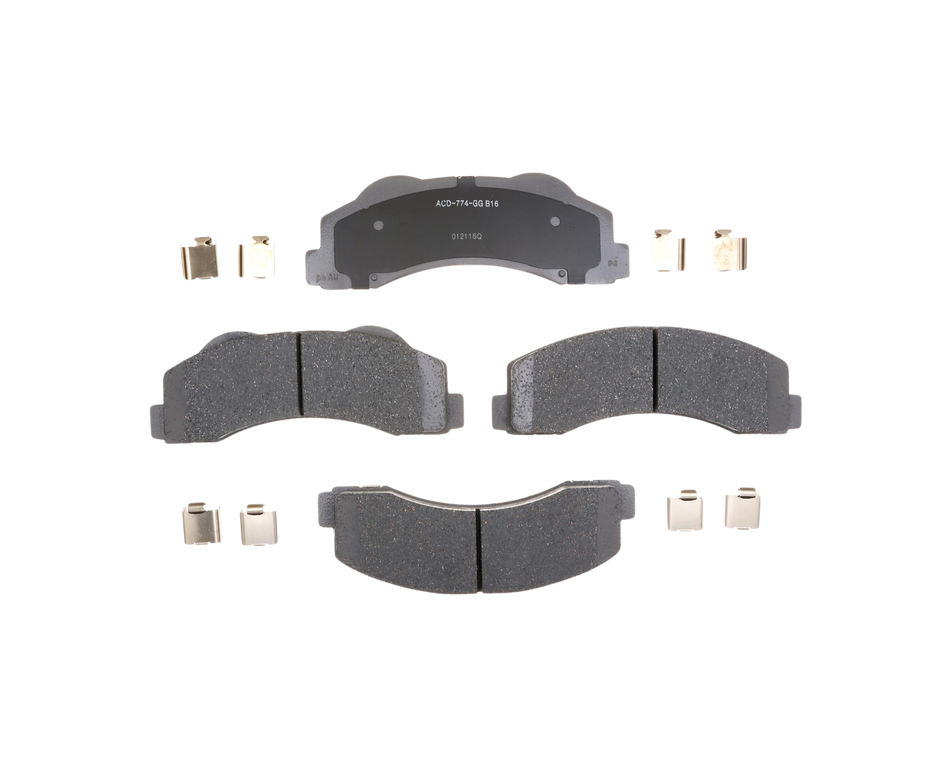 Främre bromsbelägg med artikelnummer 19336928 från ACDelco. Passar till Ford F-150.