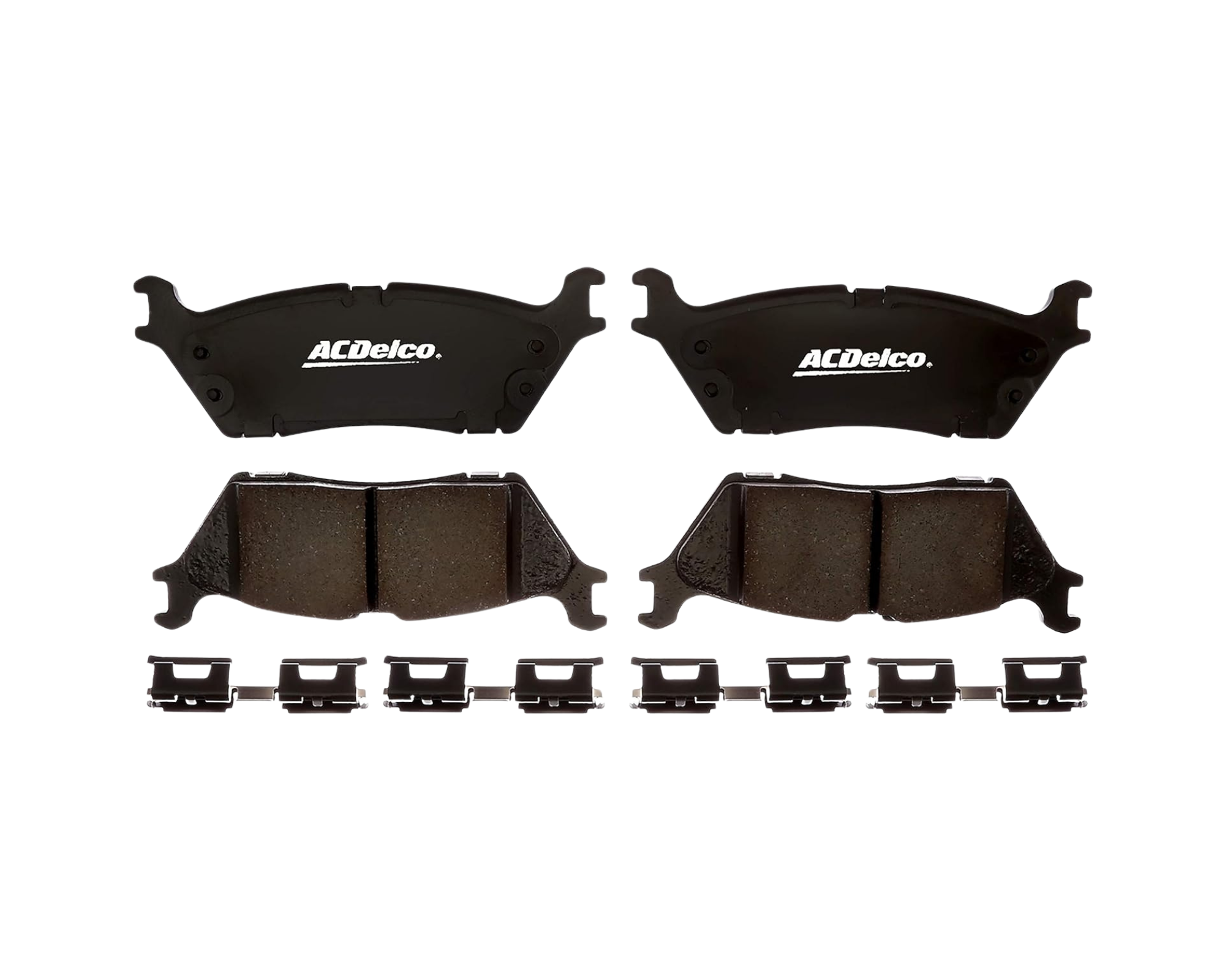 Bakre bromsbelägg från ACDelco med artikelnummer 1938963. Passar till din Ford F-150 med elektrisk parkeringsbroms.