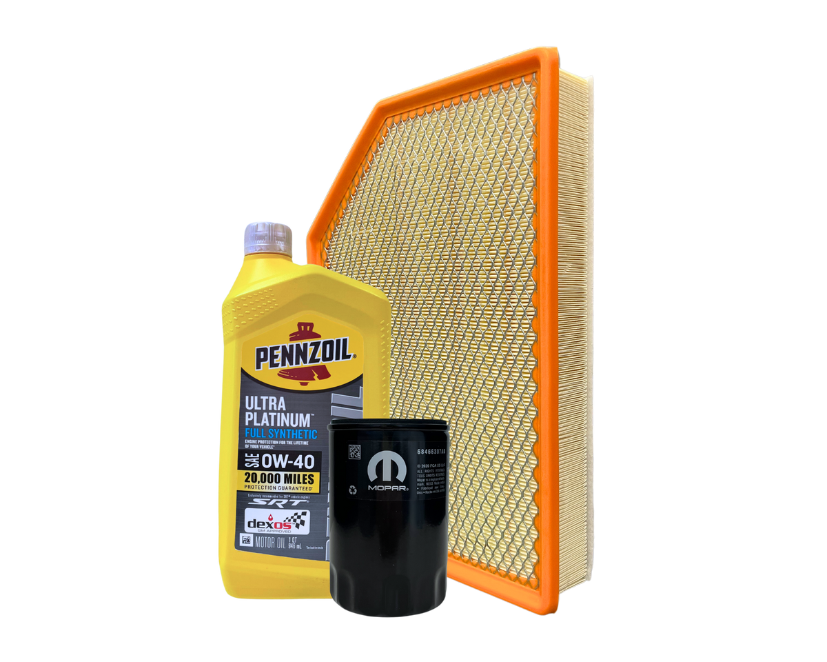 Servicepaket i original från Mopar innehållande motorolja, oljefilter & luftfilter. Passar till RAM DT 2025.